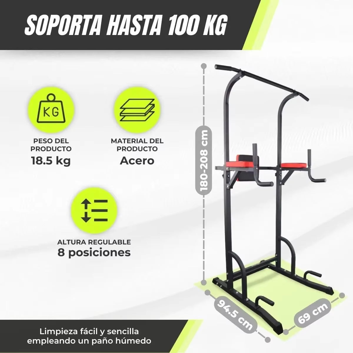 Resistente Torre Multifuncional - Gimnasio En Casa